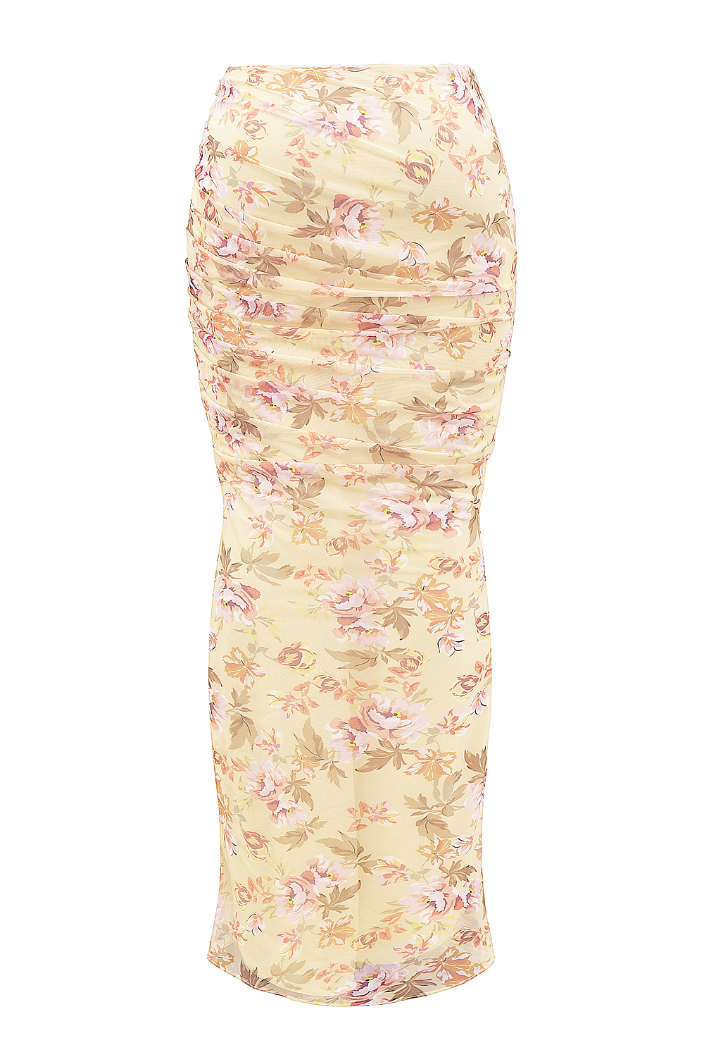 Cassidy Honeyflower Print Fluted Hem Maxi Skirt