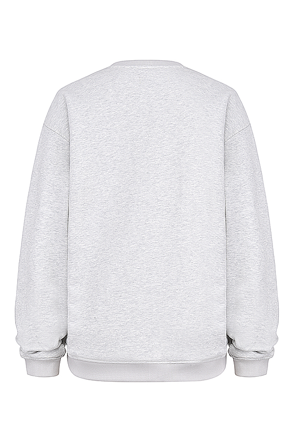 Haze Light Grey Marl Crew Neck Sweatshirt