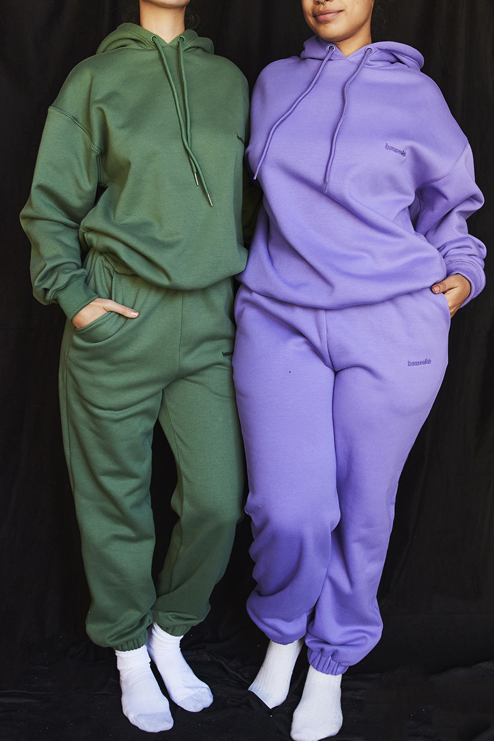 Halo Purple Cotton Fleece-Back Oversized Hoodie