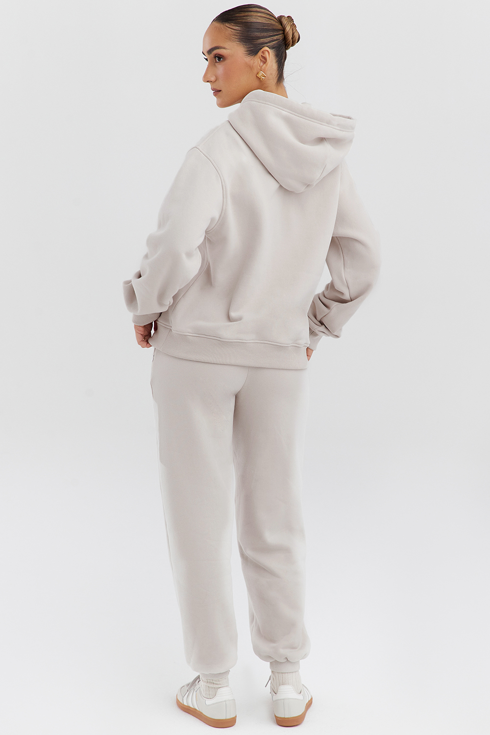 Mirage Cloud Cotton Fleece-Back Zip Through Hoodie