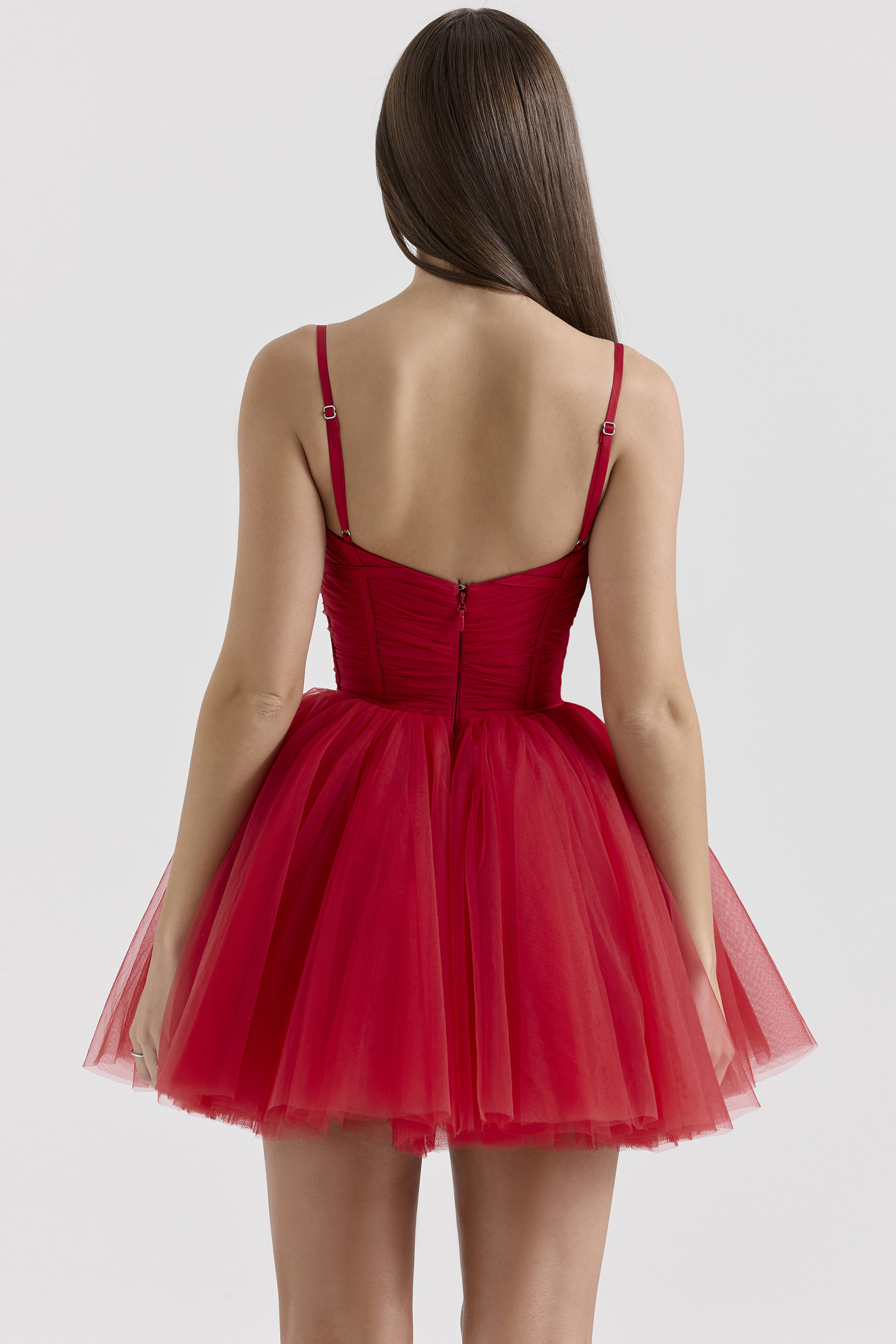 Princess Holly Red Tulle Mini Dress
