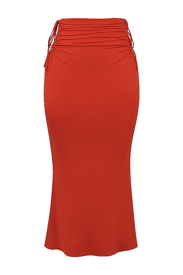 RegentMistress Rocks  Red Jersey Midi Skirt - SALE