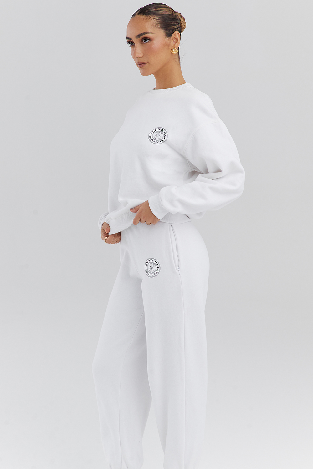 Haze White Crew Neck Sweatshirt