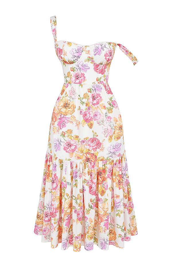 Elia Ivory Floral Midi Sundress