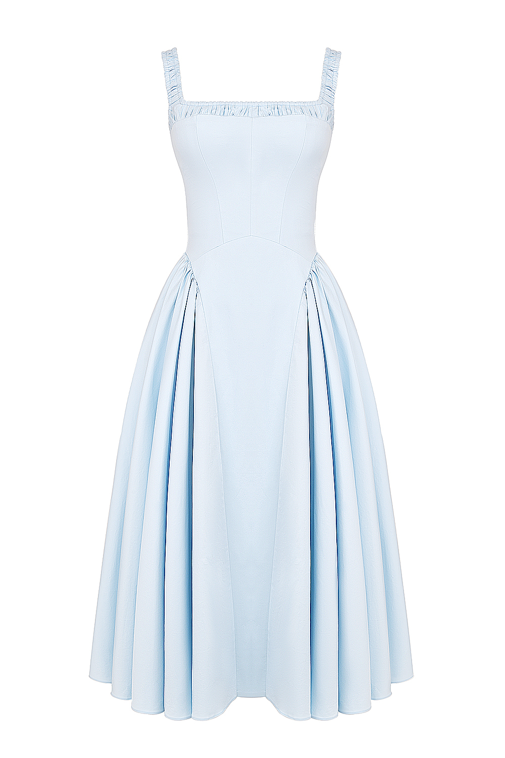 Dorothy Italian Azure Cotton Midi Sundress