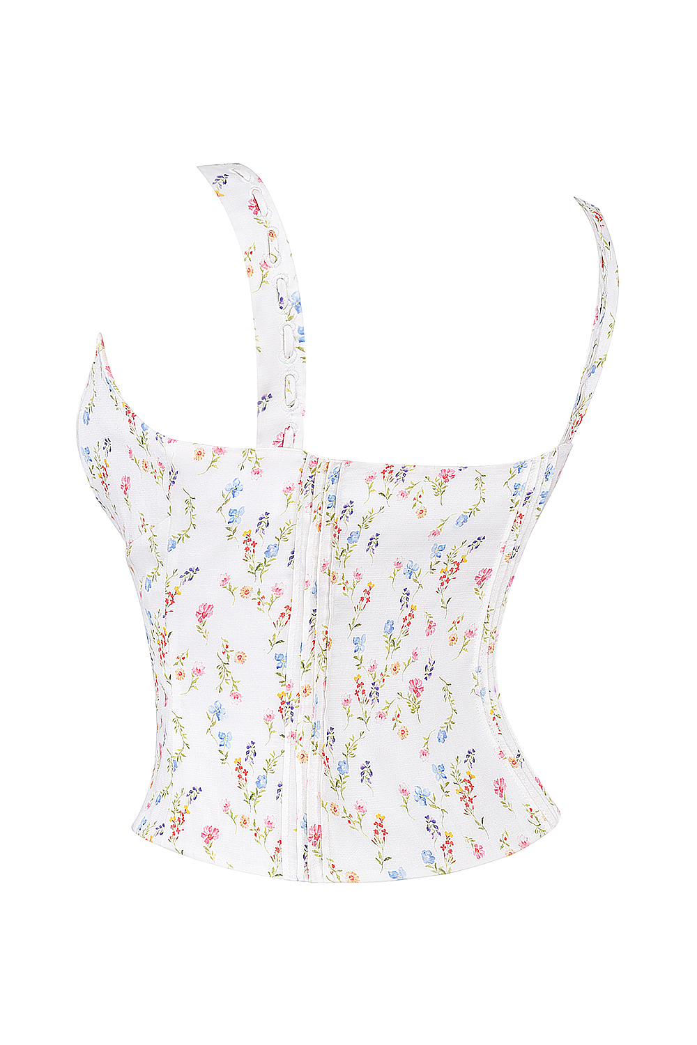 Chicca White Posy Print Top