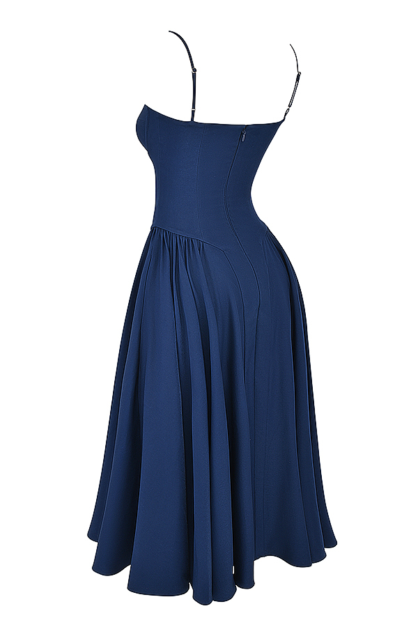 Samaria French Navy Corset Sundress