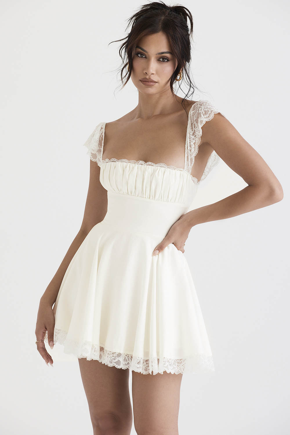 Kaia Ivory A-Line Mini Dress