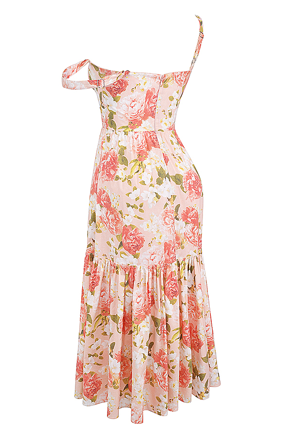 Elia Pink Peony Print Cotton Midi Sundress