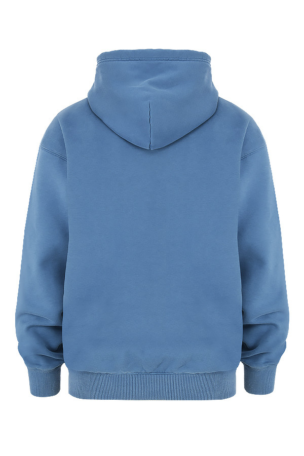 Halo Azure Cotton Fleece-Back Oversized Hoodie