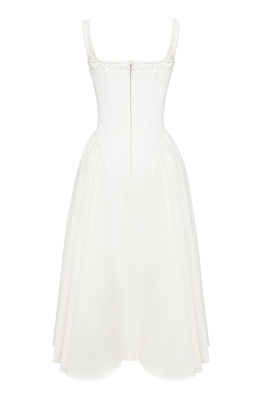 Dorothy White Cotton Midi Sundress