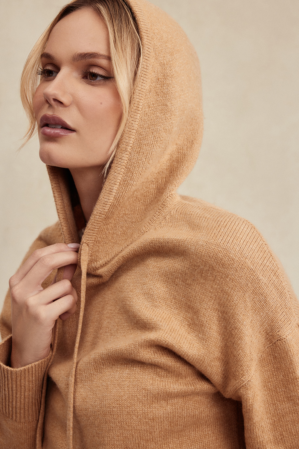 Jionni Camel Cashmere Blend Hoodie - SALE
