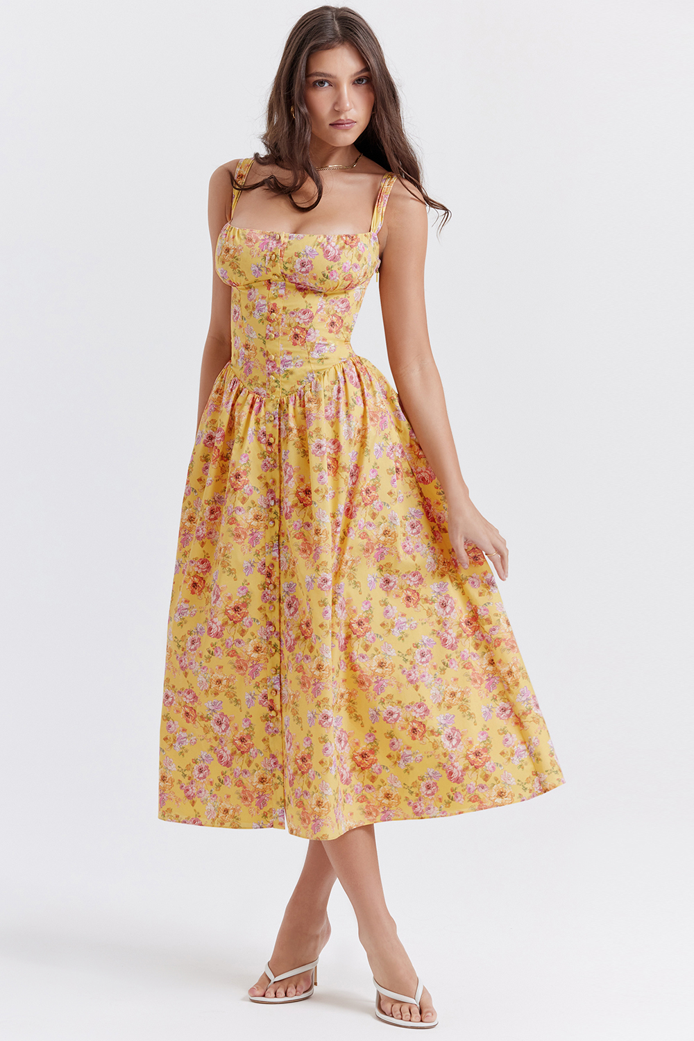 Tatiana Butter Print Midi Sundress