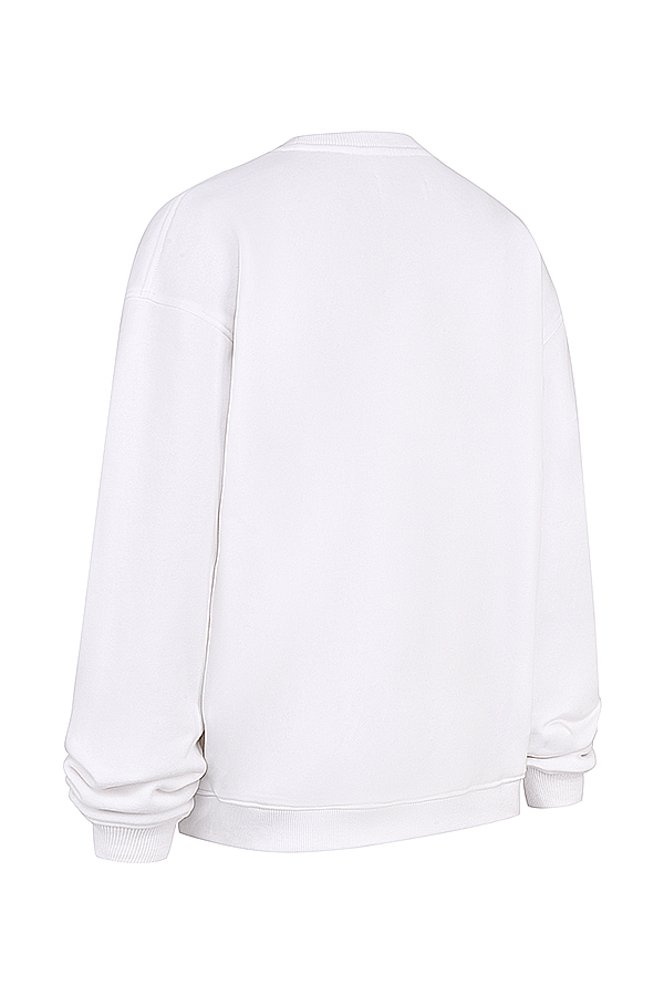 Haze White Crew Neck Sweatshirt