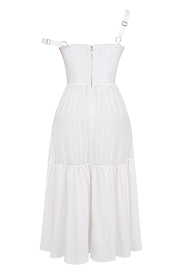 Elia White Broderie Anglaise Midi Sundress