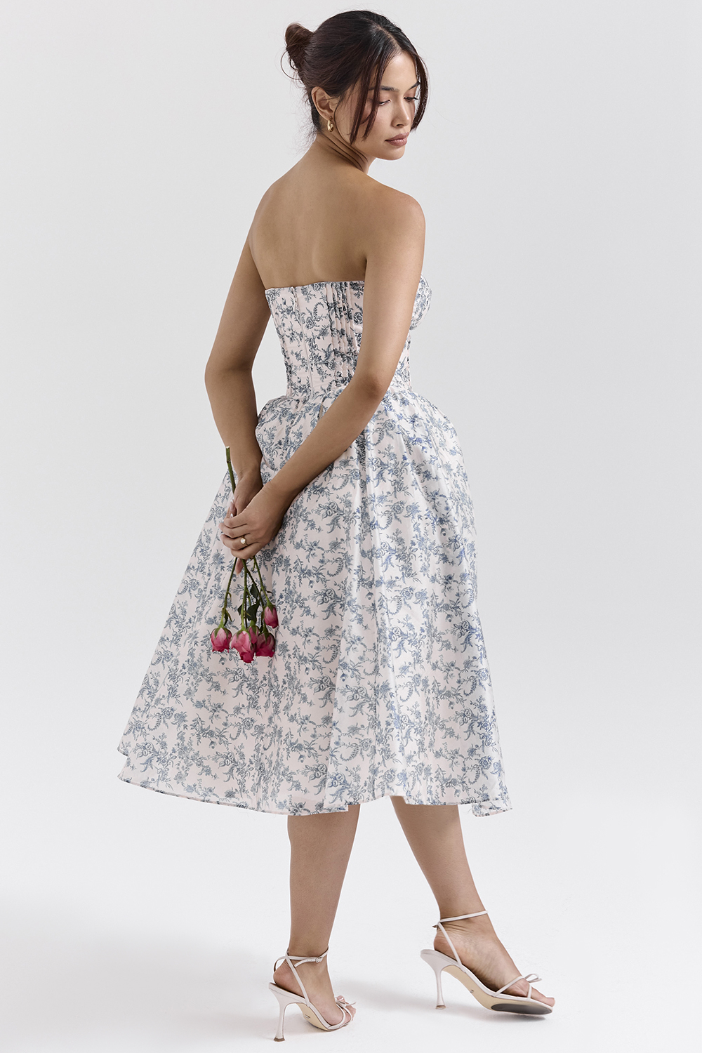Bennett English Porcelain Print Strapless Sundress