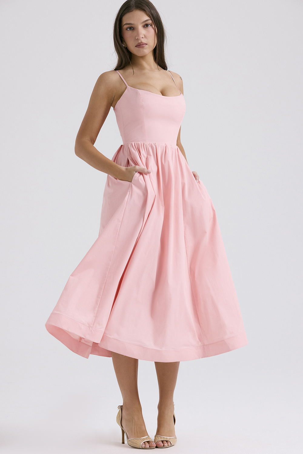 Lolita Rose Pink Cotton Corset Sundress