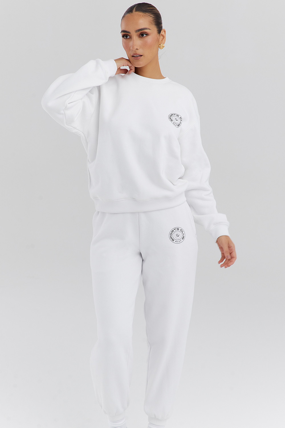 Haze White Crew Neck Sweatshirt