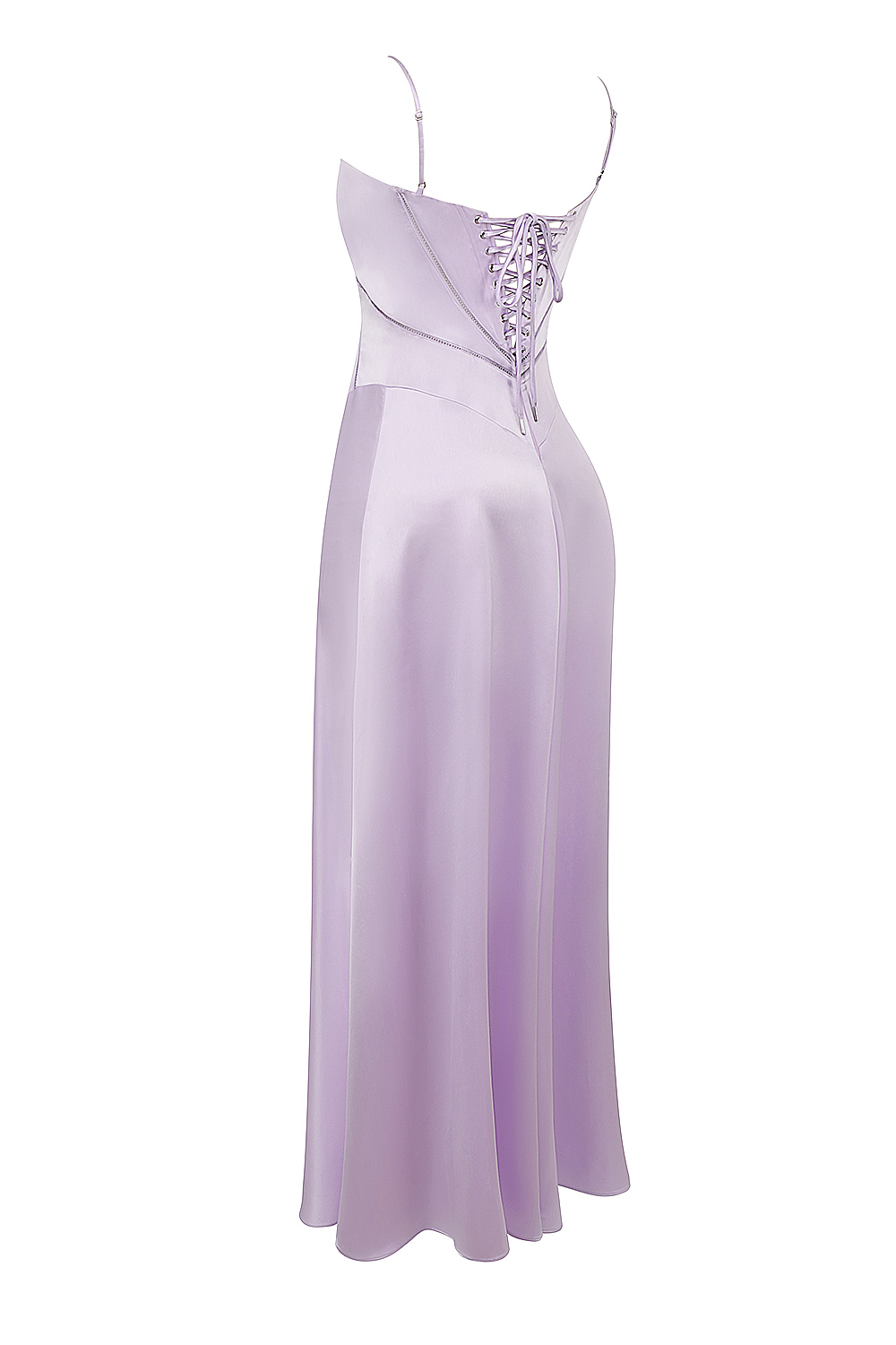 Anabella Orchid Lace Up Maxi Dress