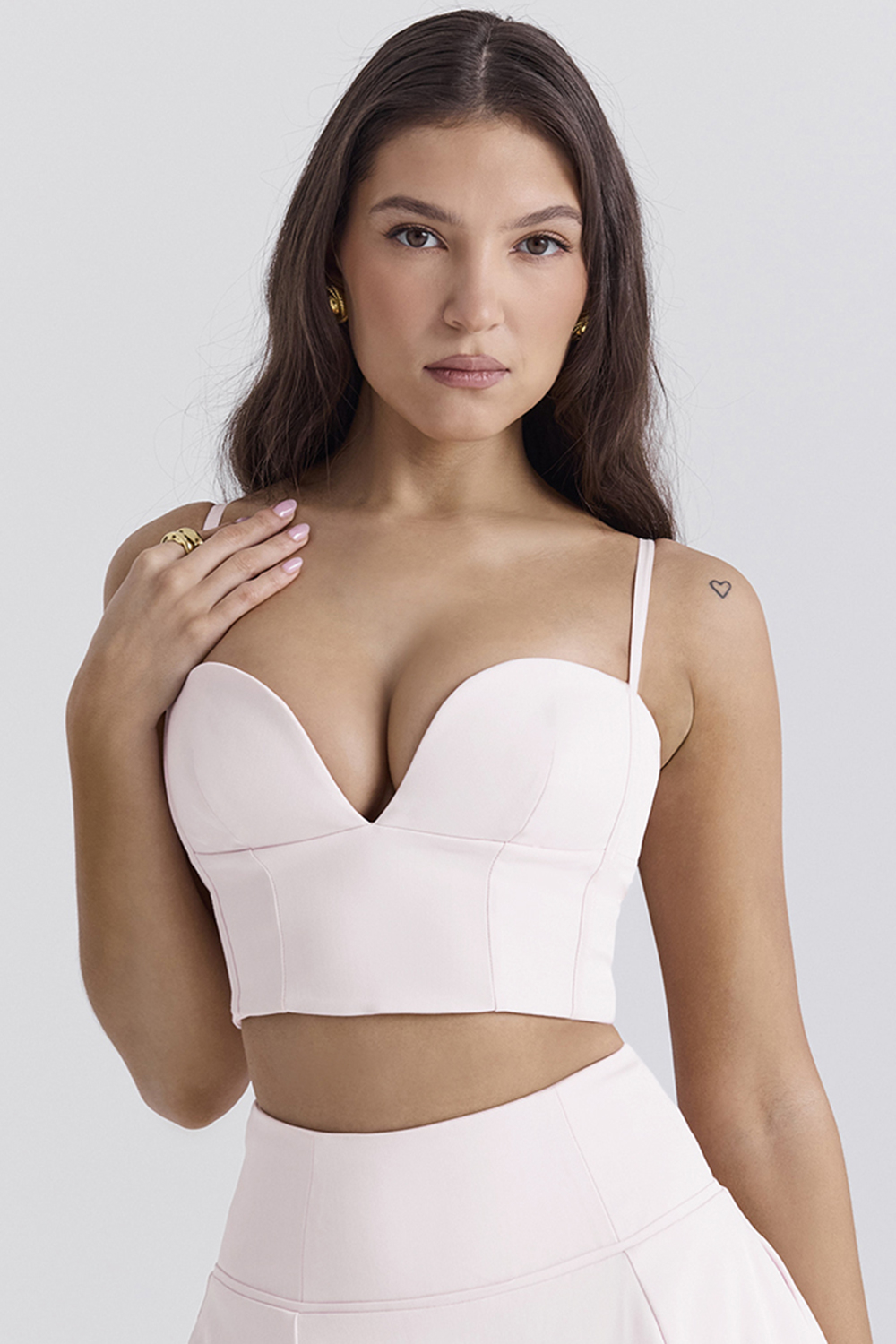 Pabla Ballerina Pink Cropped Bralette Top