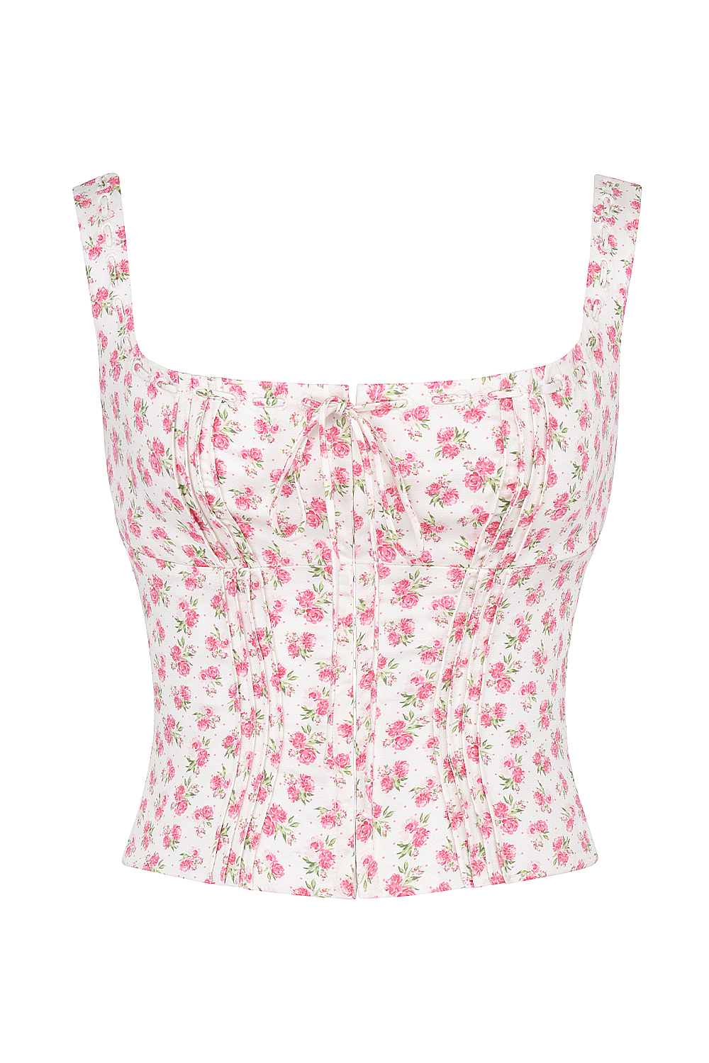 Chicca White Rosebud Print Top