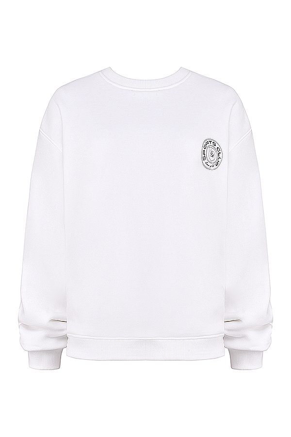 Haze White Crew Neck Sweatshirt