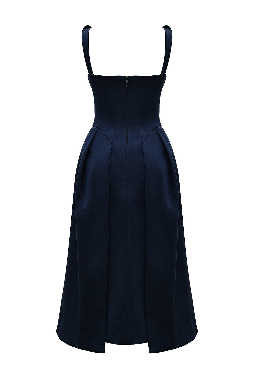 Paloma Midnight Twist Strap Satin Midi Dress - SALE