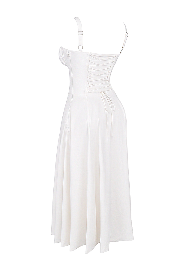 Carmen White Bustier Sundress