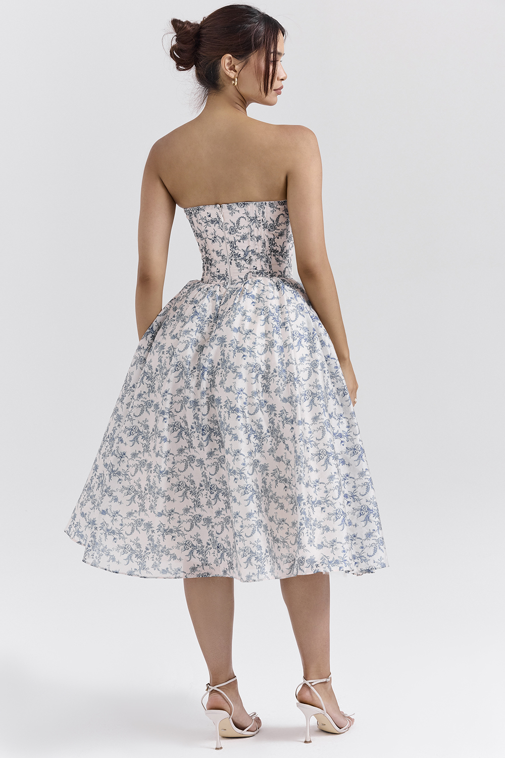 Bennett English Porcelain Print Strapless Sundress