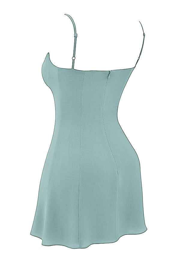 Christiana Light Jade Mini Dress