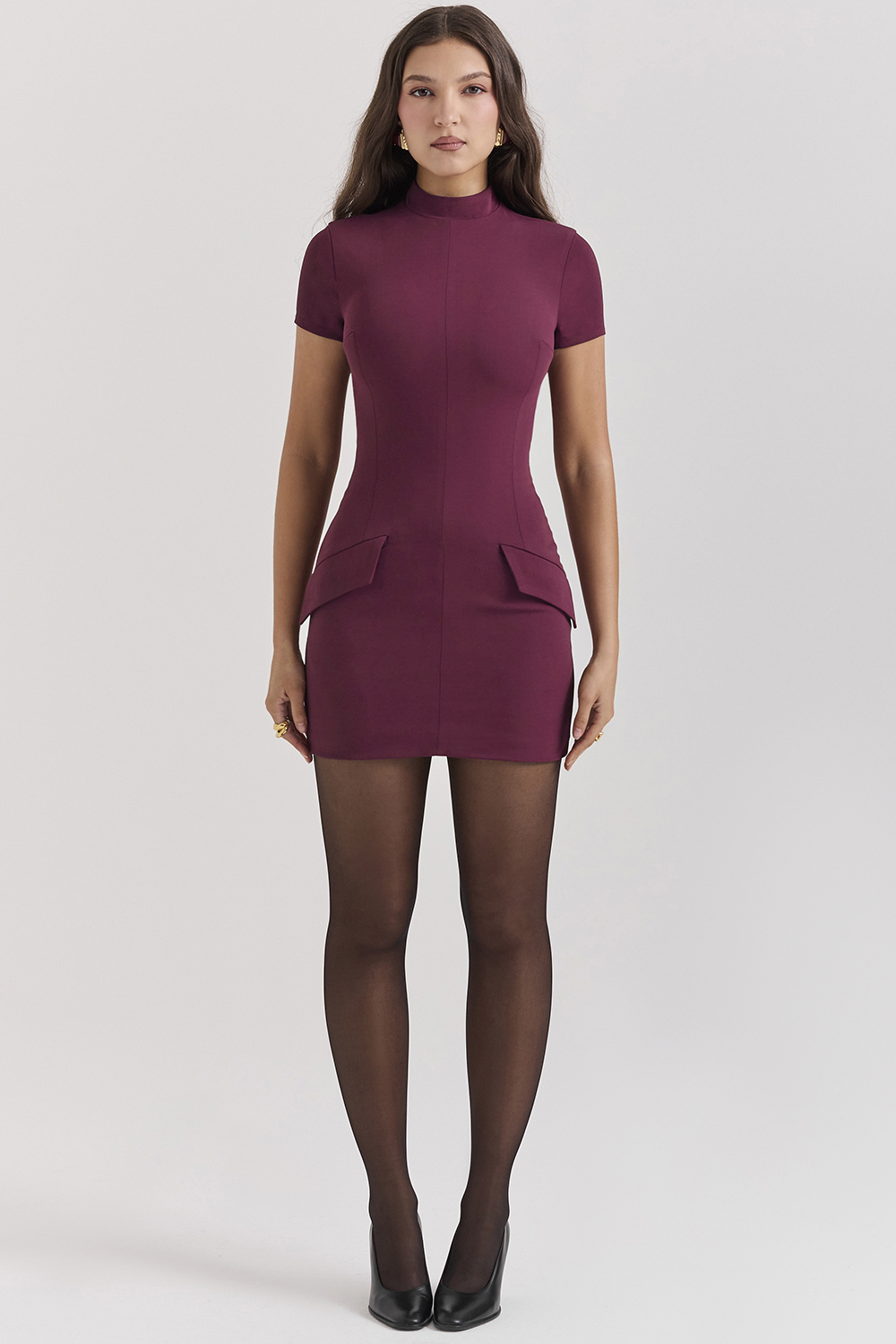 Alia Mulberry Mini Dress