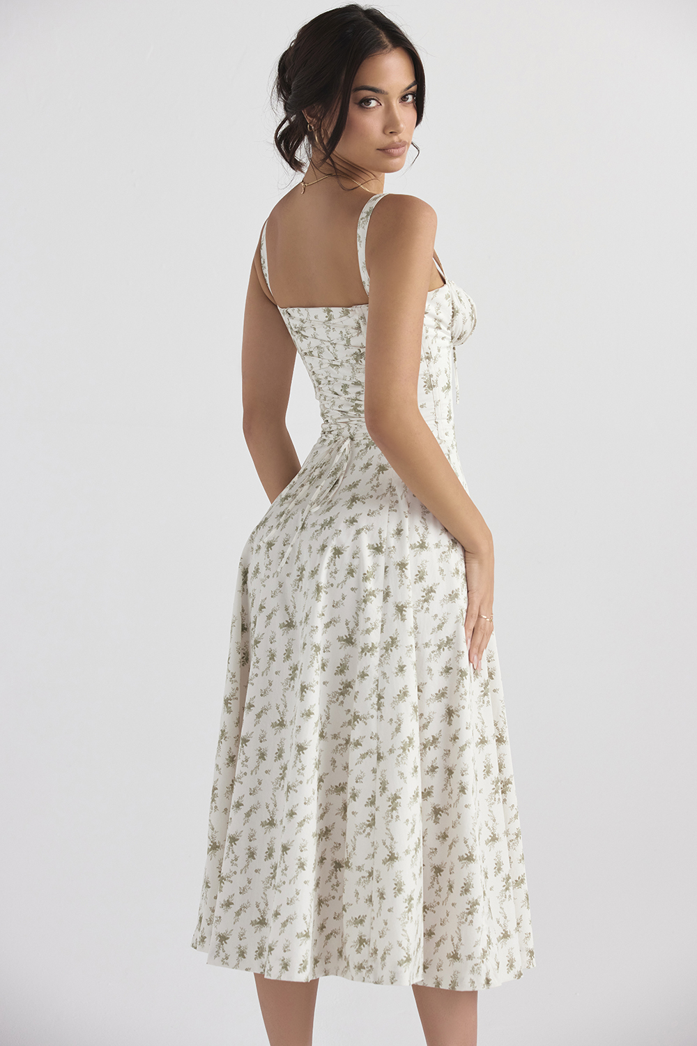 Carmen Garden Print Bustier Sundress