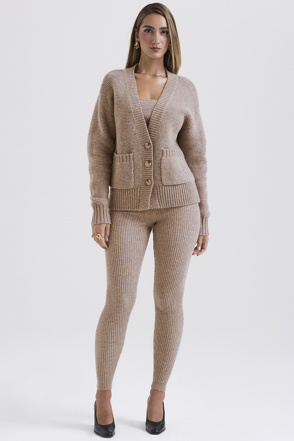 Alara Barley Chunky Natural Wool Cardigan - SALE