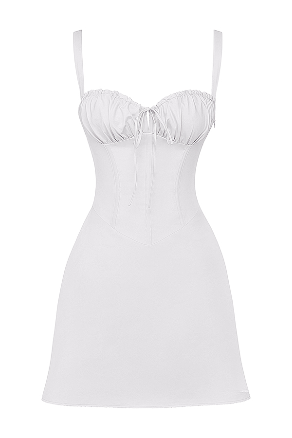 Carlotta White Corset Mini Dress