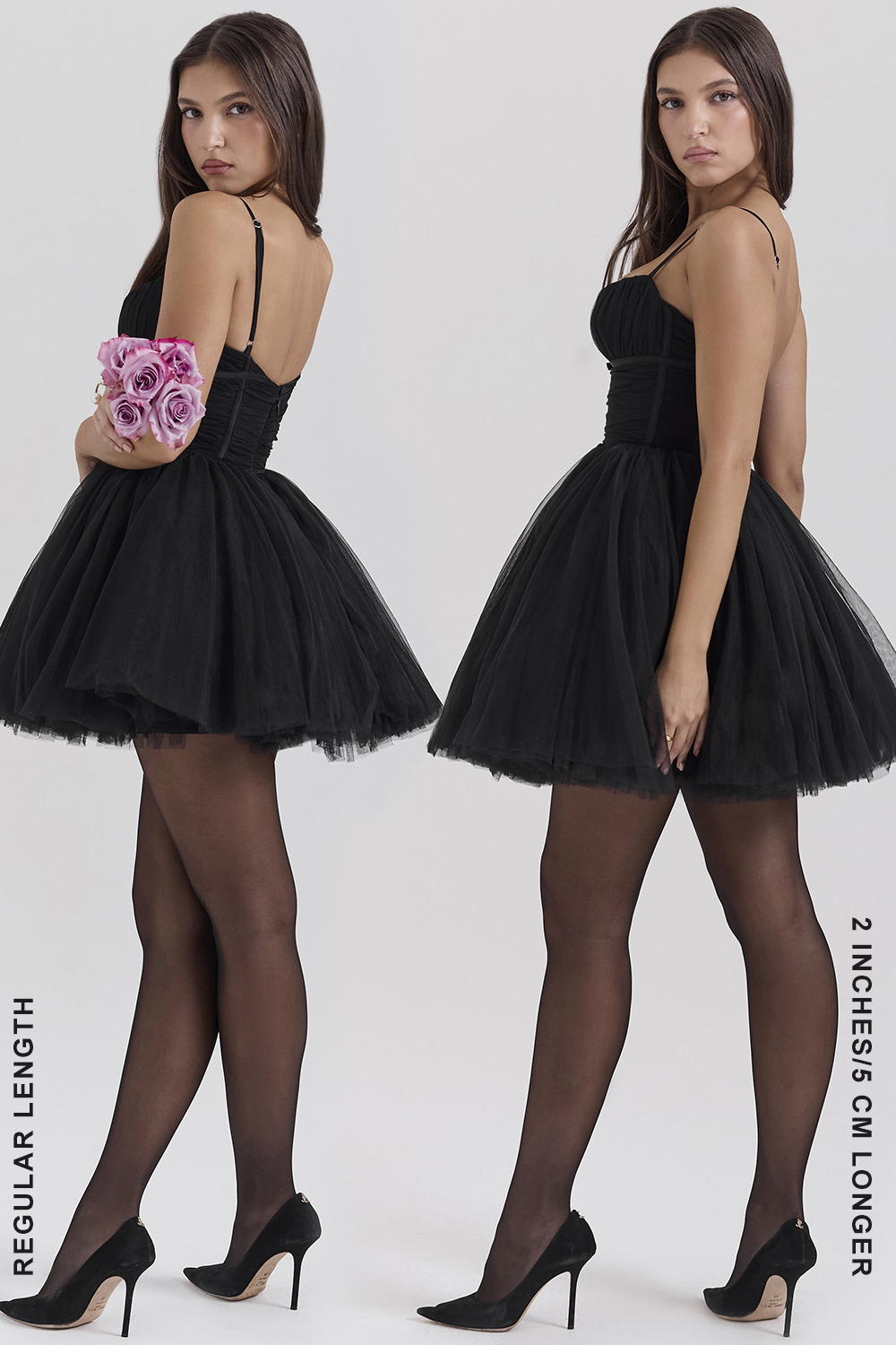 Princess Black Tulle Mini Dress - SALE