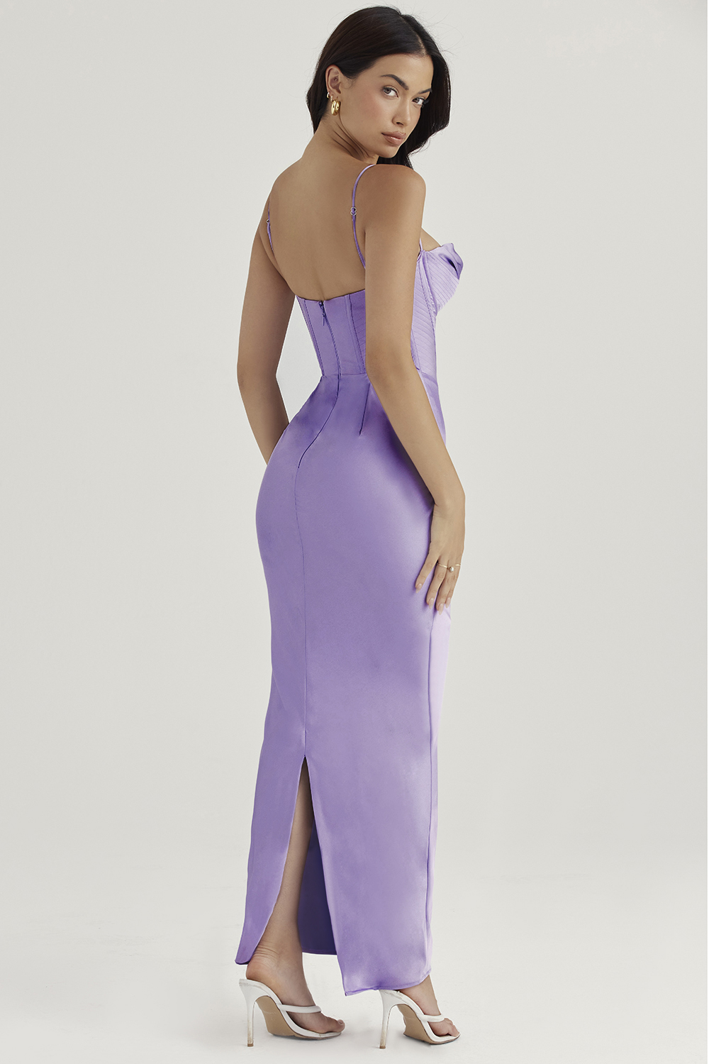 Charmaine Lavender Corset Maxi Dress