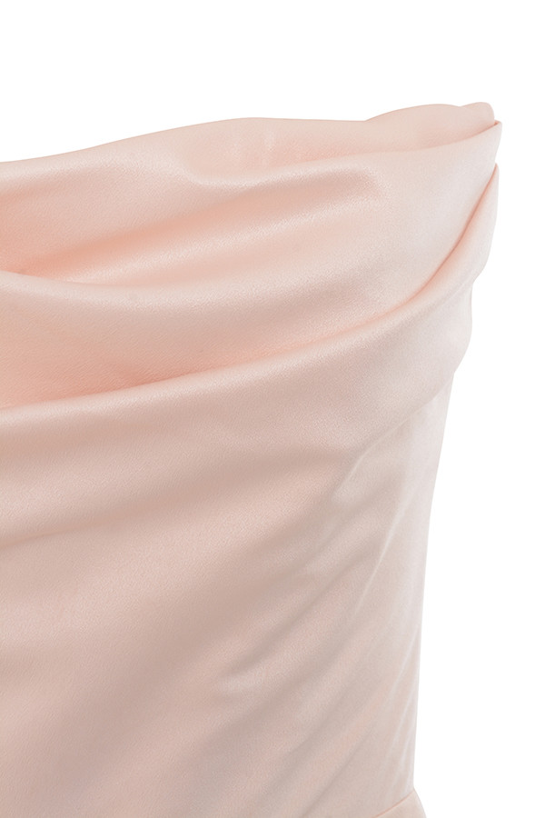 Adrienne Champagne Satin Strapless Gown