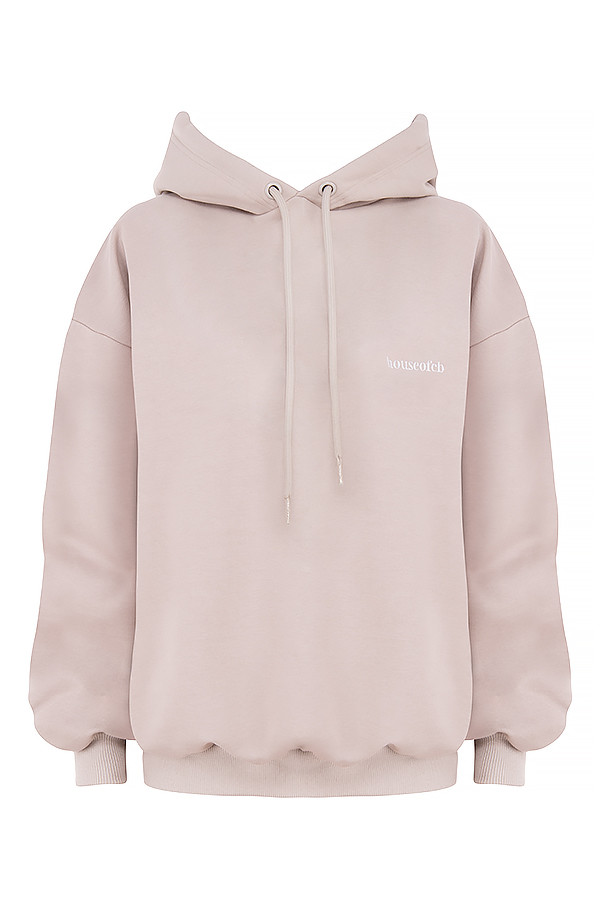 Halo Stone Cotton Fleece-Back Oversized Hoodie