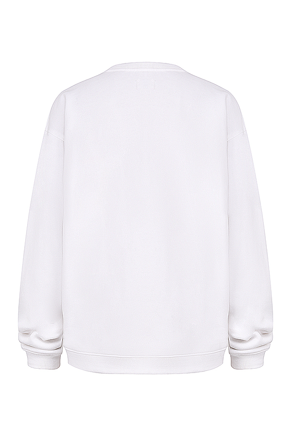 Haze White Crew Neck Sweatshirt