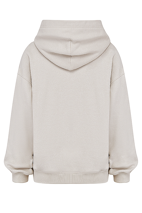 Mirage Cloud Cotton Fleece-Back Zip Through Hoodie