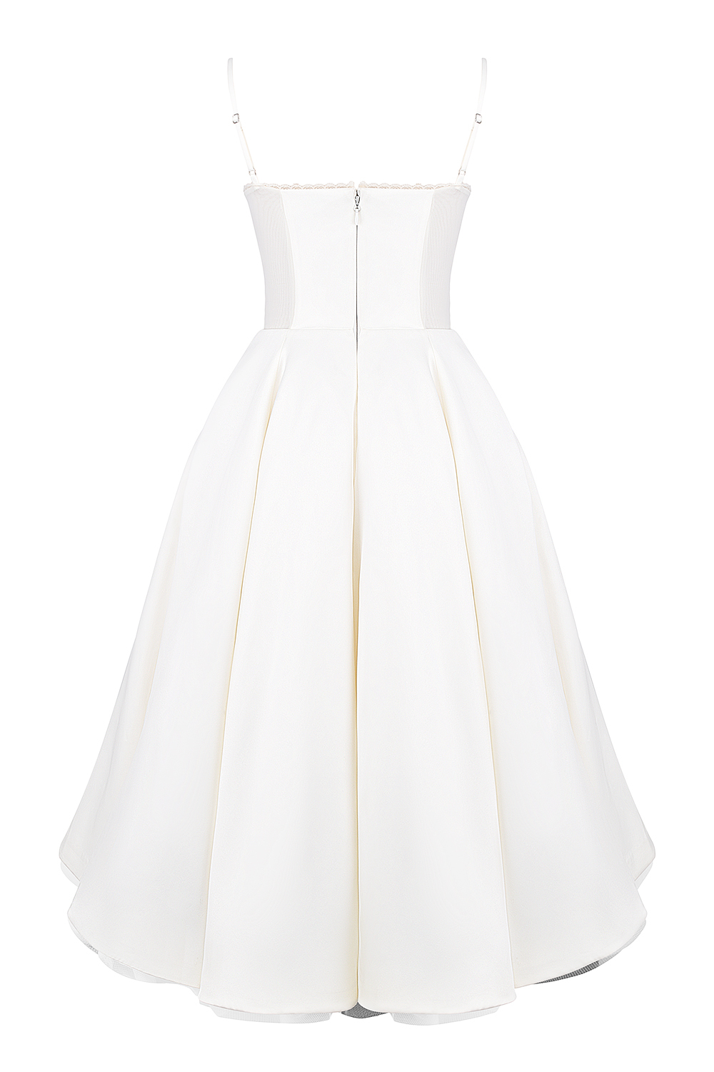 Mademoiselle White Tulle Midi Dress