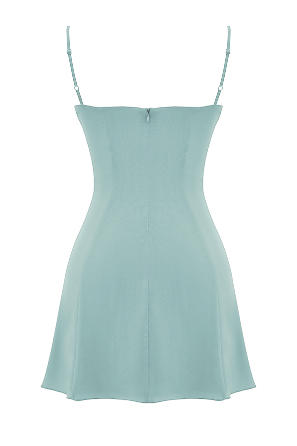 Christiana Light Jade Mini Dress