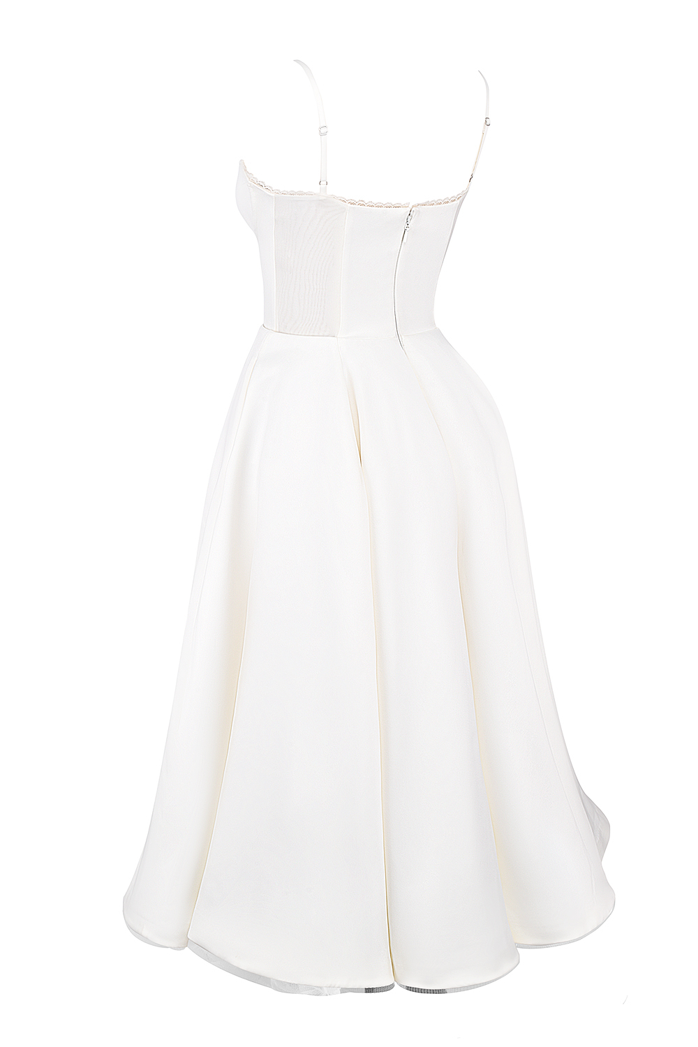 Mademoiselle White Tulle Midi Dress