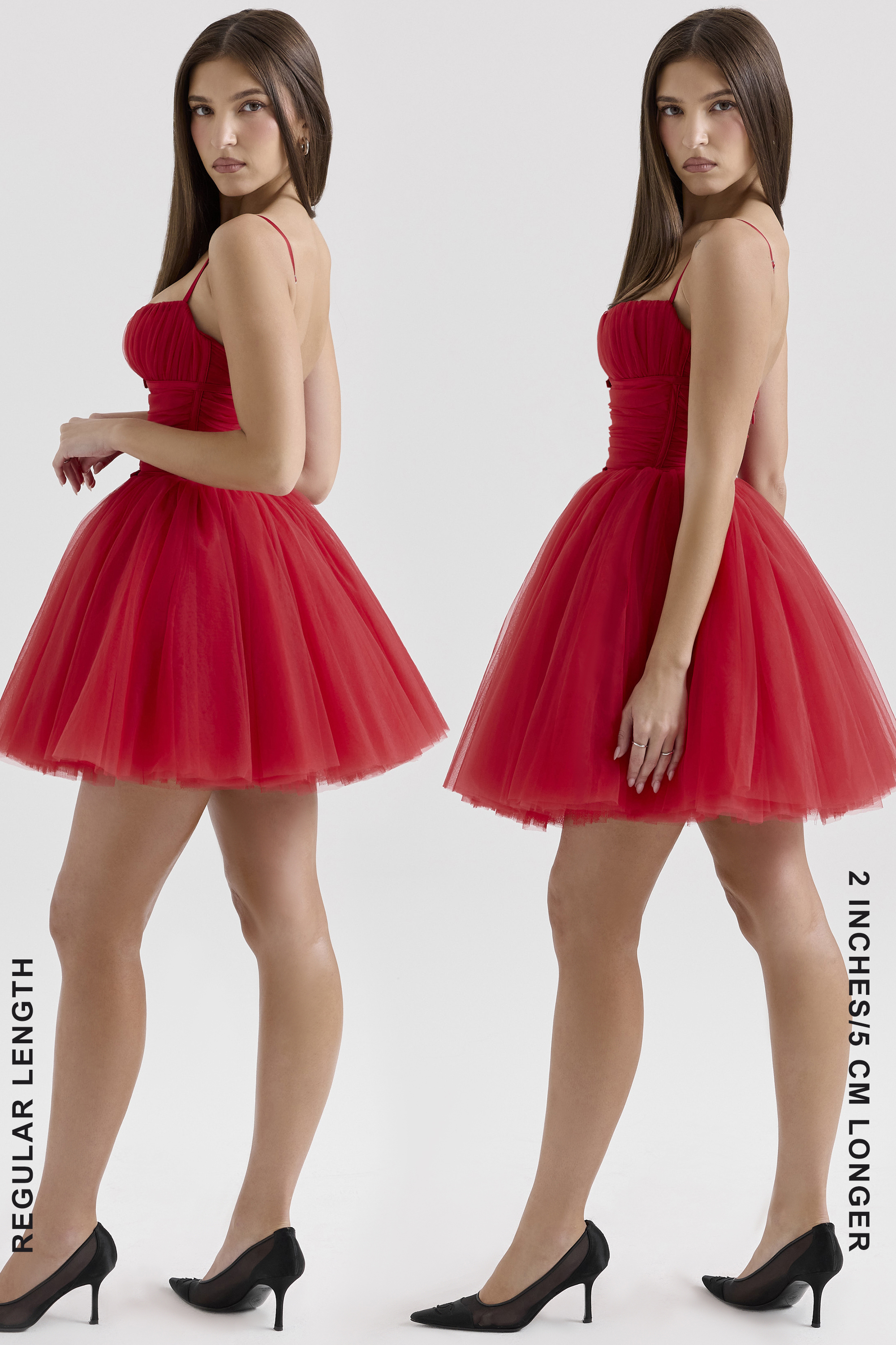 Princess Holly Red Tulle Mini Dress