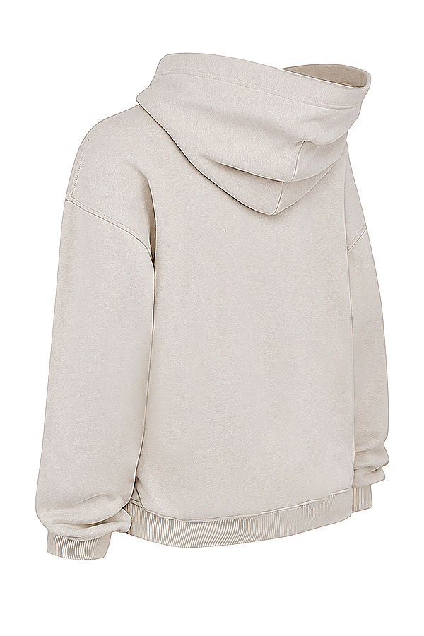 Mirage Cloud Cotton Fleece-Back Zip Through Hoodie