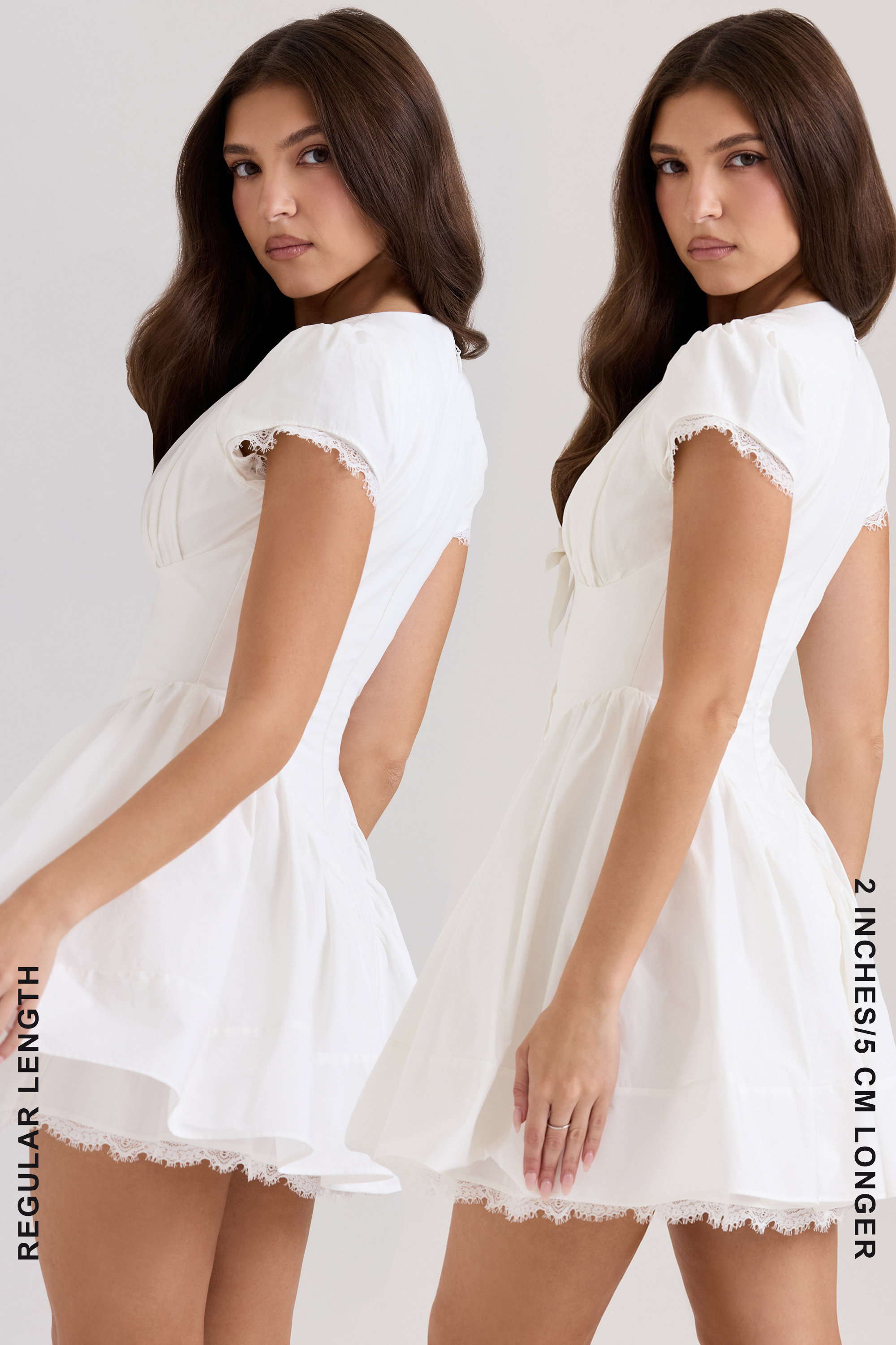 Emiliana White Stretch Cotton Mini Dress