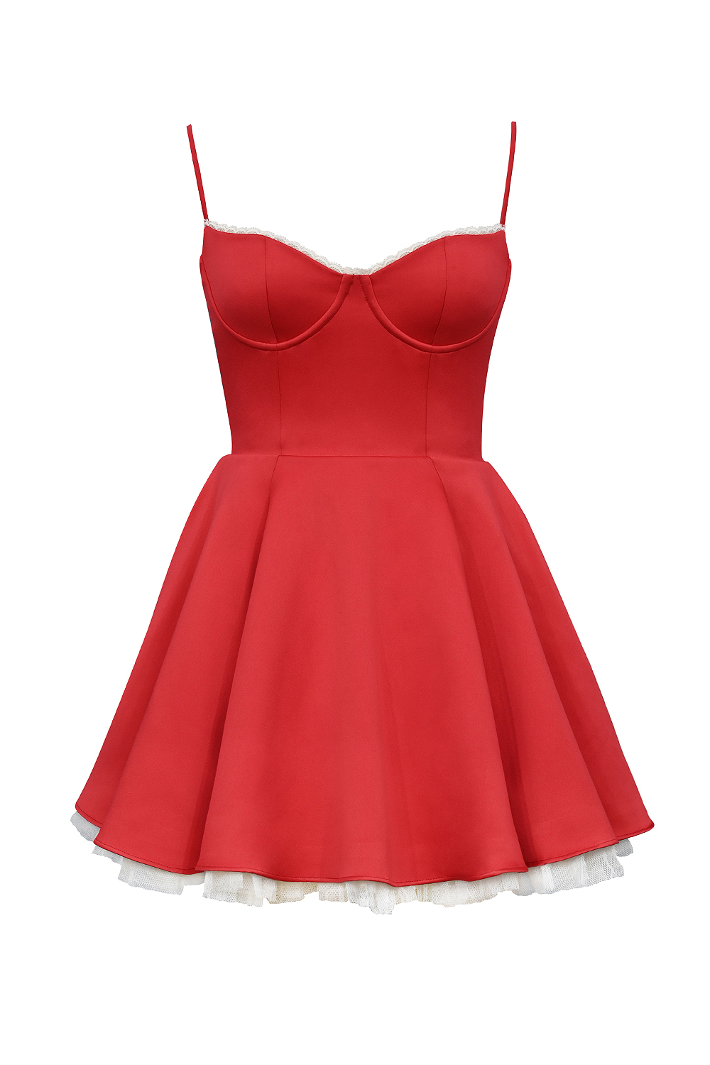 Minimoiselle Holly Red Satin Tulle Mini Dress