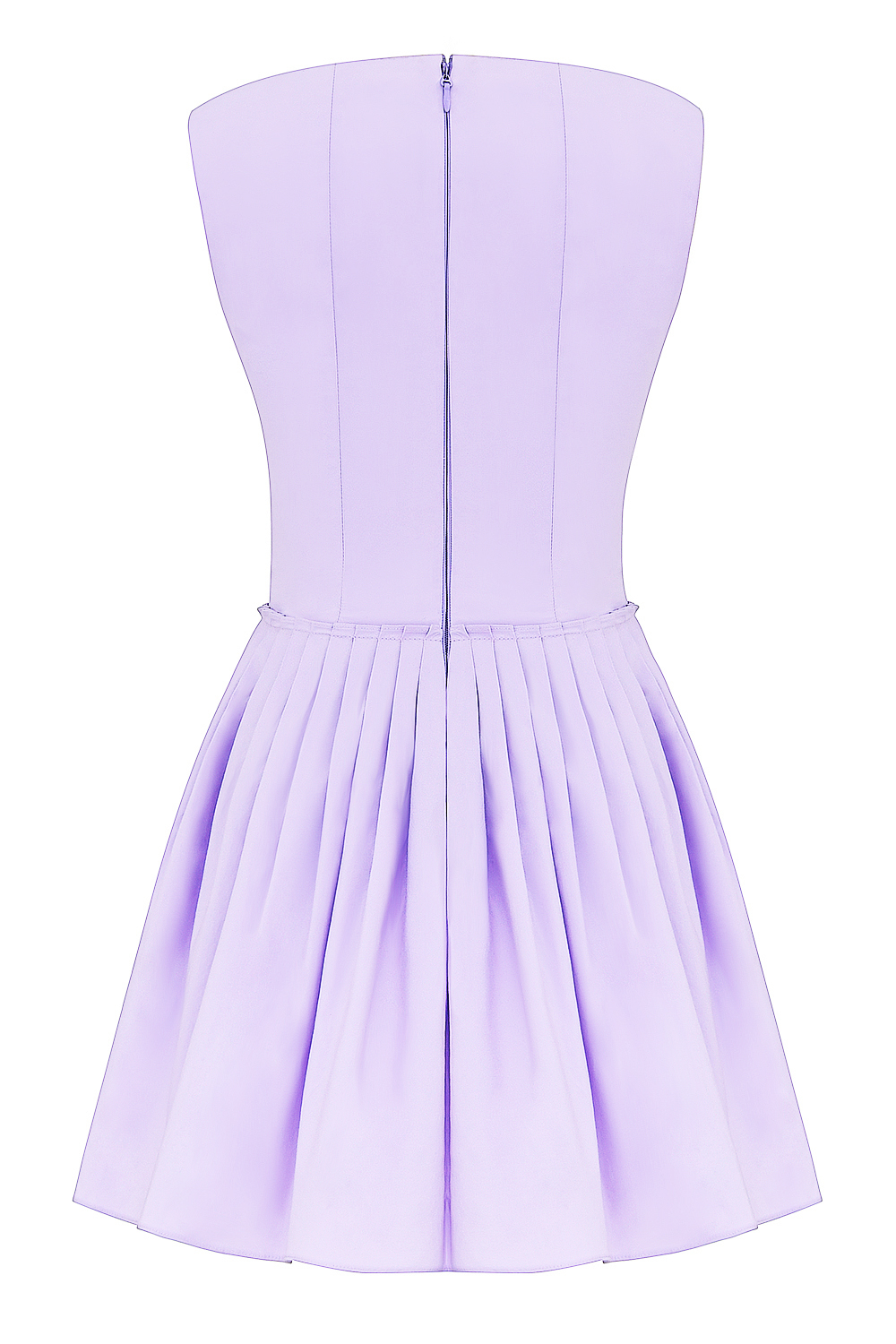 Cupid Orchid Pleated Cotton Mini Dress