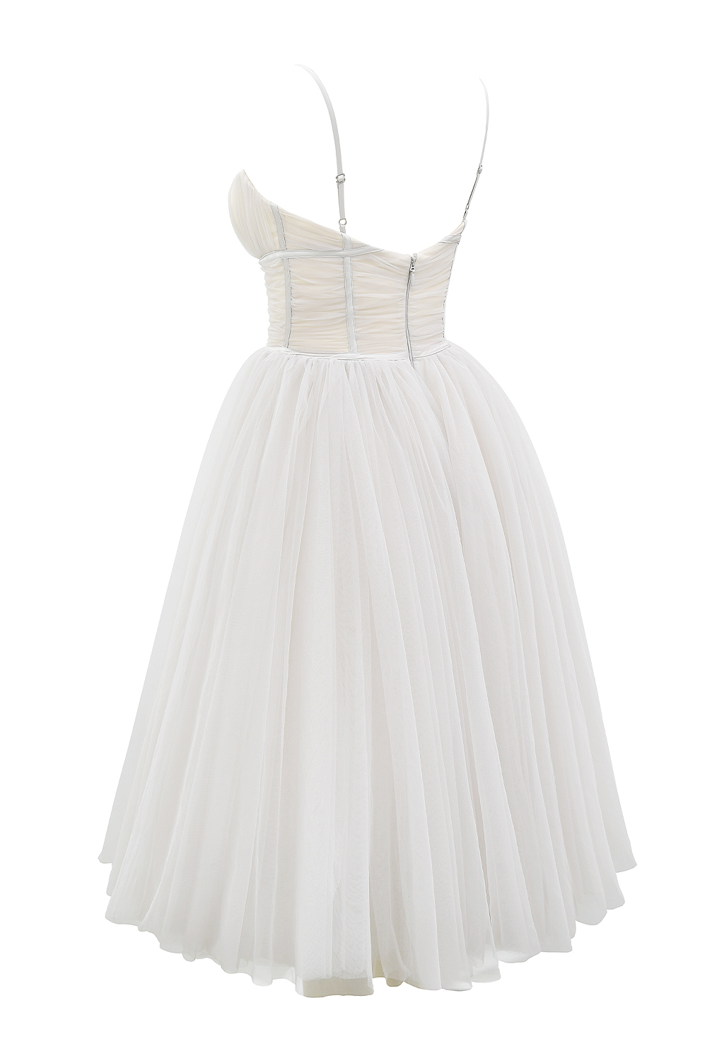 Countess French Dove Tulle Midi Dress - SALE
