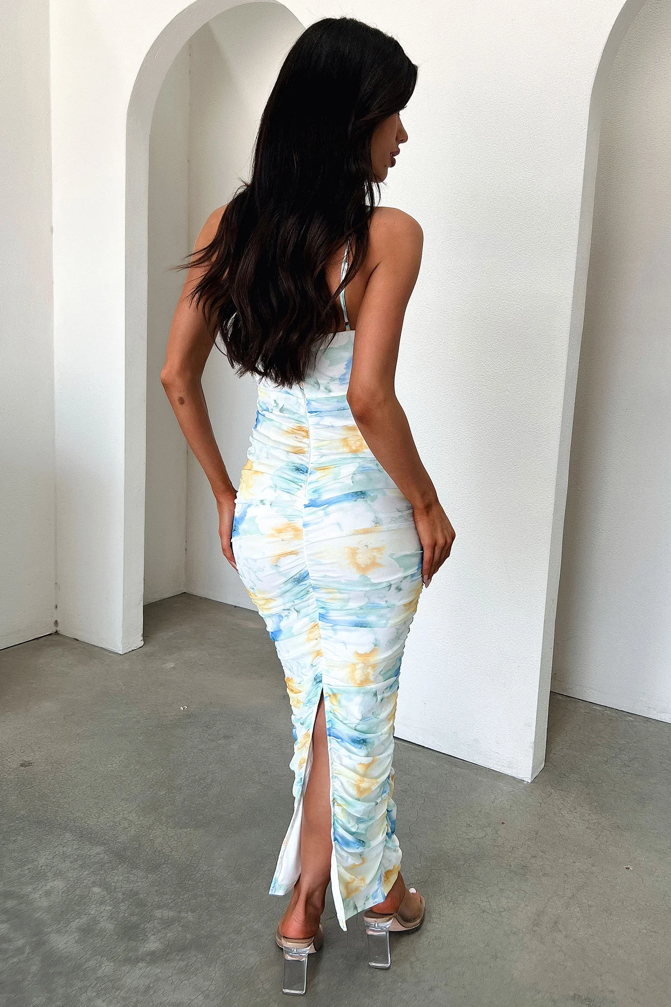 Alberta Maxi Dress - Blue/Yellow Floral